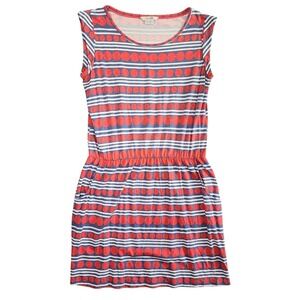 Boden Women's Blackberry Day Striped Polkadot Dress Jersey Sleeveless Mini 10P